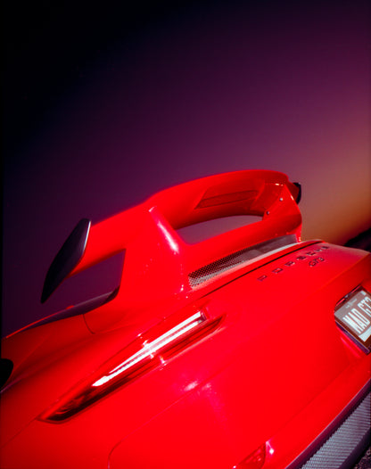 Guards Red GT3 During Sunset on Film